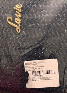 Lavie Blue Glitter Clutch