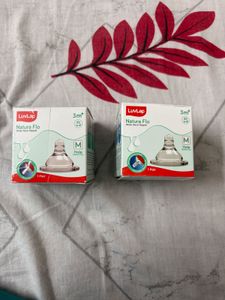 Luvlap Glass Feeding Bottle And Nipples