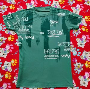 Green T-shirt For Men 🟢 (Round-Neck)