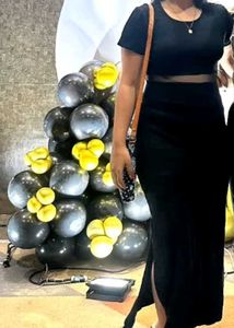 (SALE) Black Midi Dress