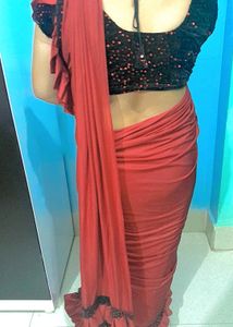 Ready To Wear Saree With Blouse And Petticoat