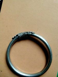 *&#34;Elegant Silver Kada for Men - Timeless Design,