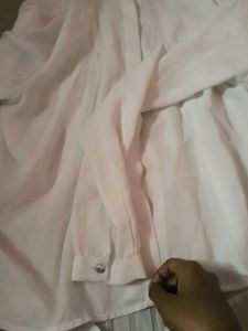 White Pleated Top