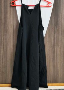 Black Haulter Neck A Line Dress
