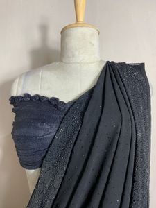 Black full stonework Sari
