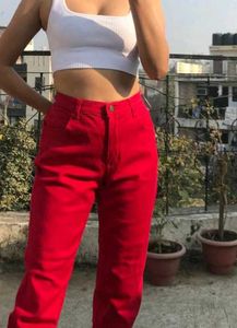 Red Denim Jeans For Women