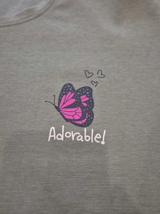 girls Cute Butterfly Graphic T-Shirt