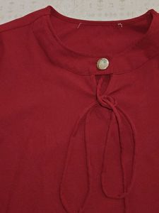 Red Long Sleeve Top