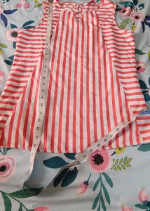 Pink And White Strips Top ( Bust 36)