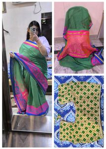 Multicolour glittery and shiny saree.