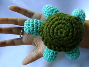 Crochet Turtle Keychain