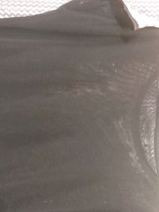 Black Multicolor Flowers Transparent Top