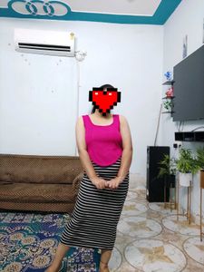 Striped Pencil Skirt