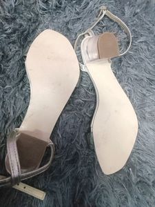 Sandals With Crystal Block Heel