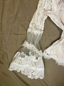 Embroidered Net Top