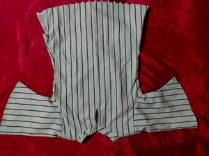 Striped Lace Top