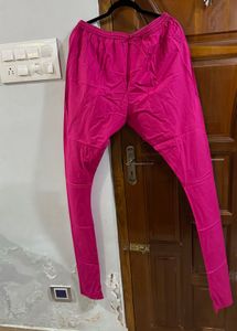 Pink Straight gathering pants