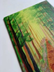 Green Forest View Hand-painted Painting