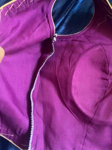 Elegant Purple Saree Blouse