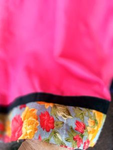 Pink Floral Trim Tunic