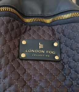 London Fog Quilted BackPack Navy Blue