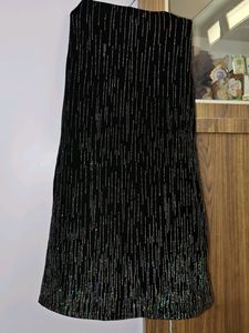 Black Velvet Party Wear Skirt