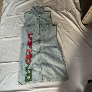 Hand-painted Denim Dress