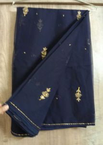 BLUE GEORGETTE SAREE
