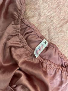 Stylish Women&#39;s Lavender Satin Top
