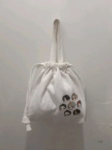 BTS merchandise cute drawstring tote bag