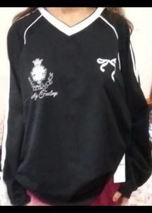 Cute Black &amp; White Long Sleeve Top