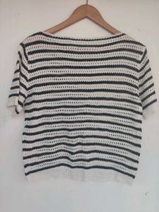 Striped Knit Crop Top