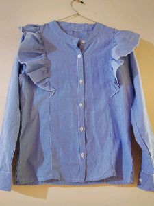 Striped Ruffle Blouse