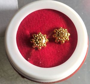 One Garam Gold Stud Earrings