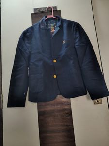 Navy Blue Velvet Blazer
