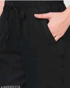 White  And Black Casual Pants