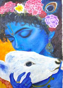 Krishna Ji Canvas Painting