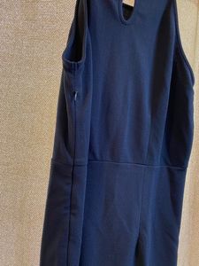 (Navy Blue)Halter Neck Bodycon Dress With Side Slit