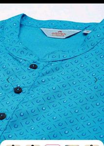 Firozi 💙 Geometric Print Kurta Set