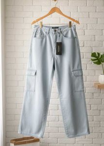 Light Wash Cargo Jeans