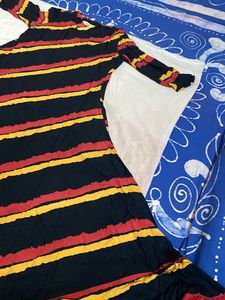 Bandhej Print Long 3qtr Slv Dress