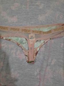 PINK Floral Thong