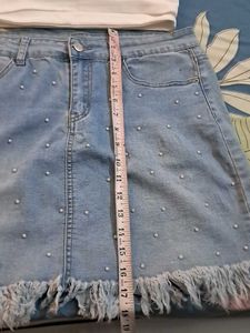 Combo  Of Top N DENIM Skirt  In Premium Imported F