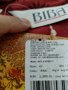 New Unused Biba Brand Salwar Suit