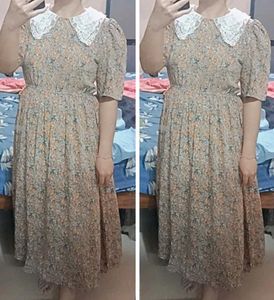 FLORAL DRESS WITH COLLAR