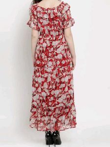 Latin Quarters Red Floral Print Maxi Dress