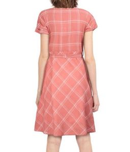Coral Plaid Sundress
