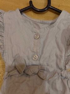 Cute Blue Embroidered Baby Romper