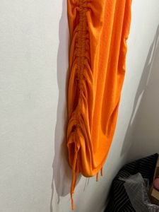 Orange Bodycon Mini Dress