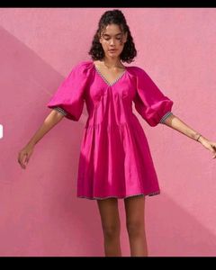 Abhishti Rose Pink Casual Dress.